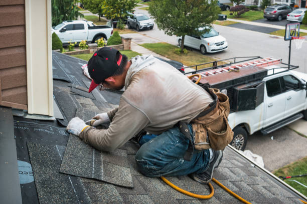 Professional Flat Roof Repair technician working in Turner, ME